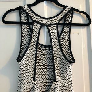 Black and White Peplum Top
